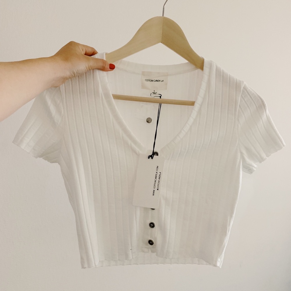 Cotton candy la crop top